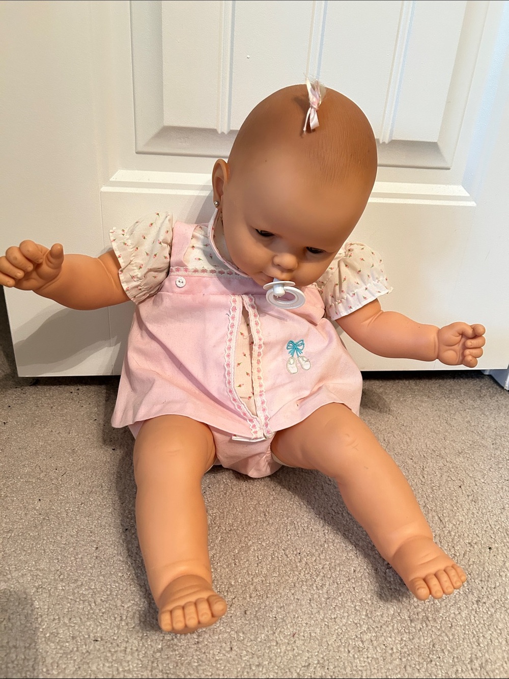 Classic Pink Baby Doll with Pacifier - Kids Toys